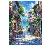 Paint by Numbers for Adults, Landscape Painting by Numbers Kits On Canvas with Paint Brushes, DIY Color Oil Painting Craft Art for Home Wall Decor Gift 12x16 Inch