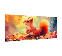 Paint by Numbers for Adults Large Autumn 40x80cm/16x32inch Paint by Numbers Squirrel Kits On Canvas DIY Acrylic Painting Art Kits Adult Crafts for Home Room Decor, Gifts for Women, with Framed, d873k