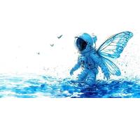 Paint by Numbers for Adults, Large Painting by Numbers Butterfly Astronaut DIY Kids Beginners Kits, With Paint Brushes and Acrylic Pigment Drawing Paintwork, Girls Gifts (Frameless) 14x28in L-59
