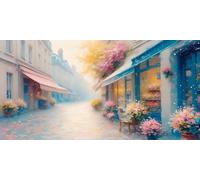 Paint by Numbers for Adults, Large Painting by Numbers Color Street DIY Kids Beginners Kits, With Paint Brushes and Acrylic Pigment Drawing Paintwork, Home Decor Girls Gifts (Frameless) 8x16in L-366
