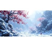 Paint by Numbers for Adults, Large Painting by Numbers Snow Scene DIY Kids Beginners Kits, With Paint Brushes and Acrylic Pigment Drawing Paintwork, Home Decor Girls Gifts (Frameless) 8x16in L-48