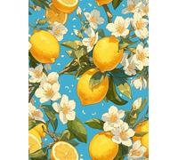 Paint by Numbers for Adults, Lemon DIY Color Oil Painting Kit for Beginner with Acrylic Paint and Brushes, Painting by Numbers Kits for Home Wall Decor 28x35inch No Frame (Flower) Y-S730
