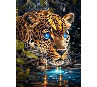 Paint by Numbers for Adults Leopard, 20x28 Inch Animal Paint by Numbers Kits for Adults/Beginner/Kids, DIY Oil Painting Acrylic Paints Kits, Canvas Art for Gifts and Wall Decor, without Frame, D-36