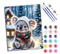 Paint by Numbers for Adults Little Koala Wearing a hat Painting by Numbers for Adults DIY Canvas Kits Paint by Number Crafts Kits for Relax and De-Stress Gift Home Decoration 16x20 inch