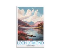 Paint by Numbers for Adults,Loch Lomond Scotlands Paint by Numbers for Kids and Adults Beginner, DIY Gift Canvas Painting Kits 20x30cm