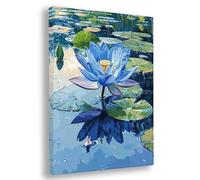 Paint by Numbers for Adults, Lotus Paint by Numbers for Adults with Frame, DIY Water Lily Oil Painting Arts and Crafts Kits on Canvas for Women's Hobbies, Gifts and Home Wall Decor, 28x36 Inch, D-68