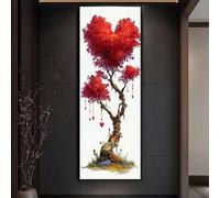 Paint by Numbers for Adults Love Paint by Numbers Tree, Canvas Painting by Numbers for Adults Beginners, DIY Acrylic Oil Painting Kits Crafts for Home Wall Decor Gift 50x150 cm/20x59 Inch, No Frame