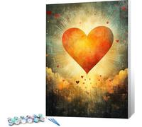 Paint by Numbers for Adults Love, Painting by Numbers for Kids Beginners Abstract Without Frame DIY Color Acrylic Oil Paint Kit Crafts Arts for Adults, Easy Painting for Decor,Gifts Women 50x70 0j-890