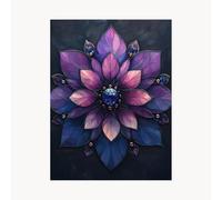 Paint by Numbers for Adults, Mandala Painting by Numbers for Adults, Craft Kits for Kids with Flower Color Canvas for Painting 20 x 28 Inch Acrylic Paint and Brush for Living Room Decor FYH-4908