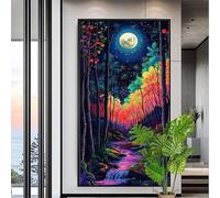 Paint by Numbers for Adults Moon,Paint by Numbers for Children Forest,DIY Color Canvas Oil Painting Kits Beginners with Brushes Acrylic,Drawing Paintwork Hobbies for Adults Women 20x40in XYY-1984