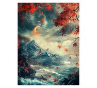Paint by Numbers for Adults, Moon Painting by Numbers for Children Landscape 28x38 Inch, DIY Hobbies for Adults Women, Painting on Canvas Using Acrylic Paint and Brushes, Wall Art Room Decor LSJ-3184