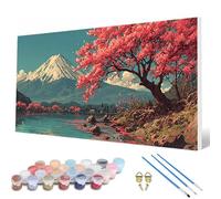 Paint by Numbers for Adults, Mount Fuji Paint by Numbers Japan Painting kits for Adults Pattern Design DIY Art Crafts for Home Room Decor, Wall Art, Bedroom Decor, Gifts for Women 16X32Inch -hcw2507X8