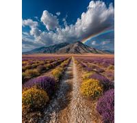 Paint by Numbers for Adults Mountain, DIY Paint by Numbers Canvas Kits Plant, Painting Kits with Brushes and Acrylic, DIY Color Oil Painting for Beginners, Wall Art Decor, Spring Gifts, 36x44in K-9341