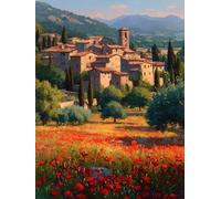 Paint by Numbers for Adults Mountain Flowers Painting by Numbers Kits on Canvas Without Frame for Beginners Kids DIY Acrylic Pigment Paint Art Craft for Home Wall Decor Birthday Gifts 20x24 inch A-812