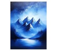 Paint by Numbers for Adults, Mountain Painting by Numbers for Children Landscape 12 x 16Inch, DIY Hobbies for Adults Women, Painting on Canvas Using Acrylic Paint and Brushes, Wall Art Set LSJ-2984