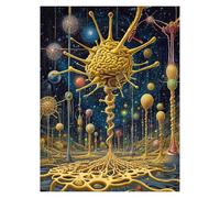 Paint by Numbers for Adults, Neurons Painting by Numbers Canvas for Children Wall Art Supplies 38x28 In, DIY Abstract Colorful Canvas Painting Adult Crafts for Room Decor, Gifts for Women LSJ-1959