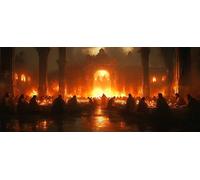 Paint by Numbers for Adults Night View, Easy Paint by Numbers Kits for Beginners The Last Supper, Color Oil Painting Adult, DIY Painting Kits with Brushes and Acrylic, Winter Decor, 80x40in D-4665