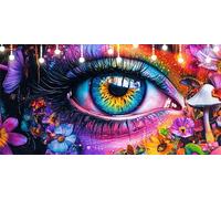Paint by Numbers for Adults Orchid Paint by Numbers Kits Eye DIY Canvas Oil Painting Kit 40X100cm for Kids or Beginner with Brushes Acrylic Pigment, Without Frame, Halloween Decorations Gift L6-25