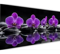 Paint by Numbers for Adults Orchid Paint by Numbers with Frame Zen Painting Kits on Canvas,Crafts for Adults DIY Oil Hand Painting Kit,Acrylic Drawing Paintwork,Home Wall Decor Gifts 90x180cm LE-575