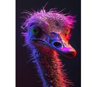 Paint by Numbers for Adults Ostrich Paint by Numbers for Children Animal, DIY Colorful Canvas Oil Painting Kits Hobbies for Adults Women Paintings Arts for Home Wall Decor with Frame 40x50cm 5-NW94