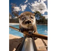 Paint by Numbers for Adults Otter Paint by Numbers for Children Animal, DIY Colorful Canvas Oil Painting Kits Hobbies for Adults Women Paintings Arts for Home Wall Decor with Frame 80x100cm X-2F60