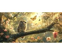 Paint by Numbers for Adults Owl DIY Paint by Number Butterfly Painting by Numbers for Beginners, Acrylic Canvas Painting Art Crafts for Adults, Wall Home Decor, Gifts for Women 70X140CM Without Frame