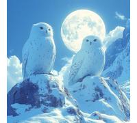 Paint by Numbers for Adults Owl, Moon Paint by Numbers Kits, DIY Painting Kits with Brushes and Acrylic, DIY Easy Arts and Crafts for Adults, for Home Wall Decor, Gifts for Women, 28x28in I-8995