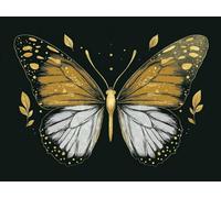 Paint by Numbers for Adults, Paint by Numbers Butterfly yellow, DIY Painting by Number with 3 Brushes and Acrylic Paints, Easy Oil Painting Canvas Set, Room Decor, Gifts for Women 20x30cm L0-151