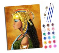 Paint by Numbers for Adults Painting by Number Kits On Canvas Ancient Egyptian style women DIY Craft Art Painting Kit Acrylic Pigment Drawing Paintwork for Gift Home Wall Decor 16x20 inch/40x50cm