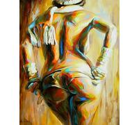 Paint by Numbers for Adults,Painting by Number Kits On Canvas,DIY Color Oil Painting,Home Wall Decor 16x20in/40x50cm,Colorful Body Art,Frameless