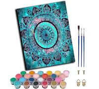 Paint by Numbers for Adults,Painting by Number Kits On Canvas,DIY Color Oil Painting,Home Wall Decor 16x20in/40x50cm,Printed Mandala Abstract,Frameless