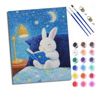 Paint by Numbers for Adults Painting by Number Kits On Canvas Sheep-headed bird wearing a shell necklace Craft Art Painting Kit Acrylic Pigment Drawing Paintwork for Gift Home Wall Decor 16x20 inch