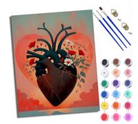 Paint by Numbers for Adults Painting Kit for Adults Craft Art Painting Kit Acrylic Pigment Drawing Ghost figure on the night street Paintwork for Gift Home Wall Decor 16x20 inch (Without Frame)