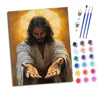 Paint by Numbers for Adults Painting Kit for Adults Craft Art Painting Kit Acrylic Pigment Drawing The holy image reaches out to pray Paintwork for Gift Home Wall Decor 16x20 inch (Without Frame)