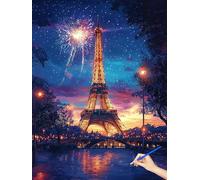 Paint by Numbers for Adults Paris Paint by Numbers Landscape Kits for Children Beginners Hobbies for Adults Women DIY Acrylic Pigment Canvas Oil Paintings Art Kits Halloween Decorations 40x50cm G-89