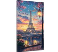 Paint by Numbers for Adults Paris Paint by Numbers with Frame, Hobbies for Adults Women DIY Canvas Oil Painting Kits with Brushes and Acrylic Pigment, Room Decor, Gift for Women, 90x180cm Tower k-1316