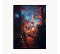 Paint by Numbers for Adults, Paris Painting by Numbers for Adults, Craft Kits for Kids with Landscape Color Canvas for Painting 20 x 28 in Acrylic Paint and Brush for Living Room Decor FYH-5335