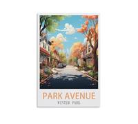 Paint by Numbers for Adults，Park Avenue Winter Park Posters,DIY Acrylic Painting by Numbers for Children & Adults & Beginners 40x50cm