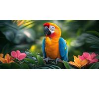 Paint by Numbers for Adults Parrot DIY Paint by Number Flower Painting by Numbers for Beginners, Acrylic Canvas Painting Art Crafts for Adults, Wall Home Decor, Gifts for Women 50X100CM Without Frame