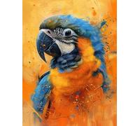Paint by Numbers for Adults Parrot Paint by Numbers for Children Animal, DIY Colorful Canvas Oil Painting Kits Hobbies for Adults Women Paintings Arts for Home Wall Decor with Frame 40x50cm 2-2621