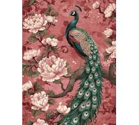 Paint by Numbers for Adults Peacock, Flower Paint by Numbers Kits, DIY Color Oil Painting Adult Crafts, Painting Kits with Brushes and Acrylic, for Home Wall Decor, Gifts for Women, 12x16in Z-8526