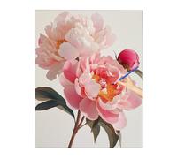 Paint by Numbers for Adults Peony, DIY Arts and Crafts for Kids, Painting by Number Flower Pattern, Crafts Canvas Oil Painting Kit, Christmas Decorations, Gifts for Men Women, Room Decor 50x70cm A-41