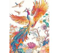 Paint by Numbers for Adults Phoenix 70x90 cm/28x36 inch DIY Painting by Numbers for Adults Canvas, Acrylic Painting Kit, Hobbies for Adult Women for Gifts and Home Wall Decor Animal (No Frame)-#885k