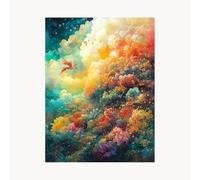 Paint by Numbers for Adults Phoenix Paint by Numbers Kits 28 x 20In with Acrylic and Pens Color Canvas for Painting, Flower Paintings Hobbies for Adults Women, Wall Art Room Decor Gifts FYH-3377