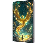 Paint by Numbers for Adults Phoenix Paint by Numbers with Frame Boy Painting Kits on Canvas,Crafts for Adults DIY Oil Hand Painting Kit,Acrylic Drawing Paintwork,Home Wall Decor Gifts 50x150cm LE-1318