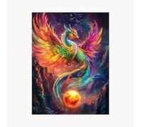 Paint by Numbers for Adults, Phoenix Painting by Numbers for Adults, Craft Kits for Kids with Fantasy Color Canvas for Painting 28x38in Acrylic Paint and Brush, Wall Art for Living Room Decor FYH-2751