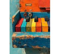 Paint by Numbers for Adults Piano, Color Easy Paint by Numbers Kits for Beginners, DIY Painting Kits with Brushes and Acrylic, Color Oil Painting Adult, Autumn Decorations, Gifts, 20x28in V-5061