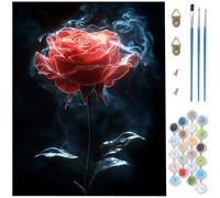 Paint by Numbers for Adults,Plant Paint by Numbers,DIY Flower Canvas Oil Painting Kit for Kids or Beginner with 3 Brushes Acrylic Pigment for Room Decor Gifts for Women,Without Frame 70x100cm D1-1237