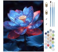 Paint by Numbers for Adults,Plant Paint by Numbers,DIY Lotus Canvas Oil Painting Kit for Kids or Beginner with 3 Brushes Acrylic Pigment for Room Decor Gifts for Women,Without Frame 100x150cm D1-1087