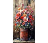 Paint by Numbers for Adults Plant Paint by Numbers Flower DIY Canvas Oil Painting Kit for Kids or Beginner with Paint Brushes Acrylic Pigment for Home Room Decor 20x40in/50x100CM Without Frame F1-665